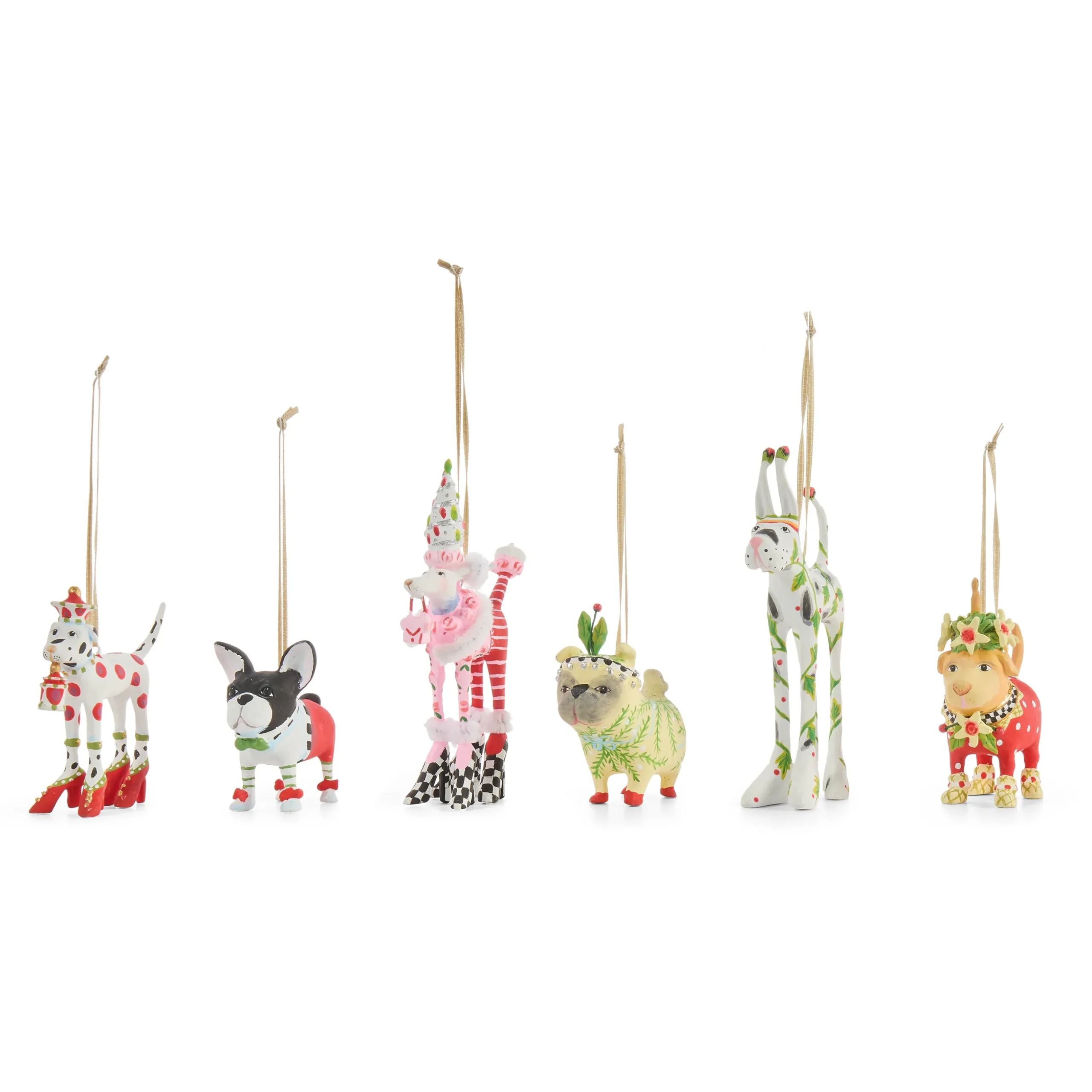 Patience Brewster Mini Dog Ornaments, Set of 6