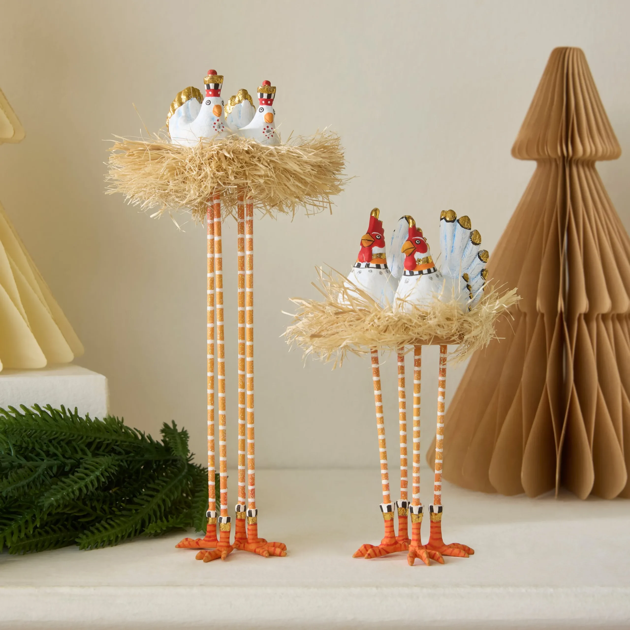 Patience Brewster Nativity Chicken & Dove Figures