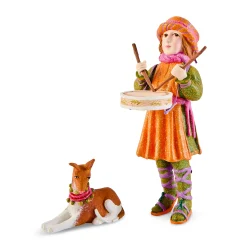 Patience Brewster Nativity Little Drummer Boy & Dog Figures
