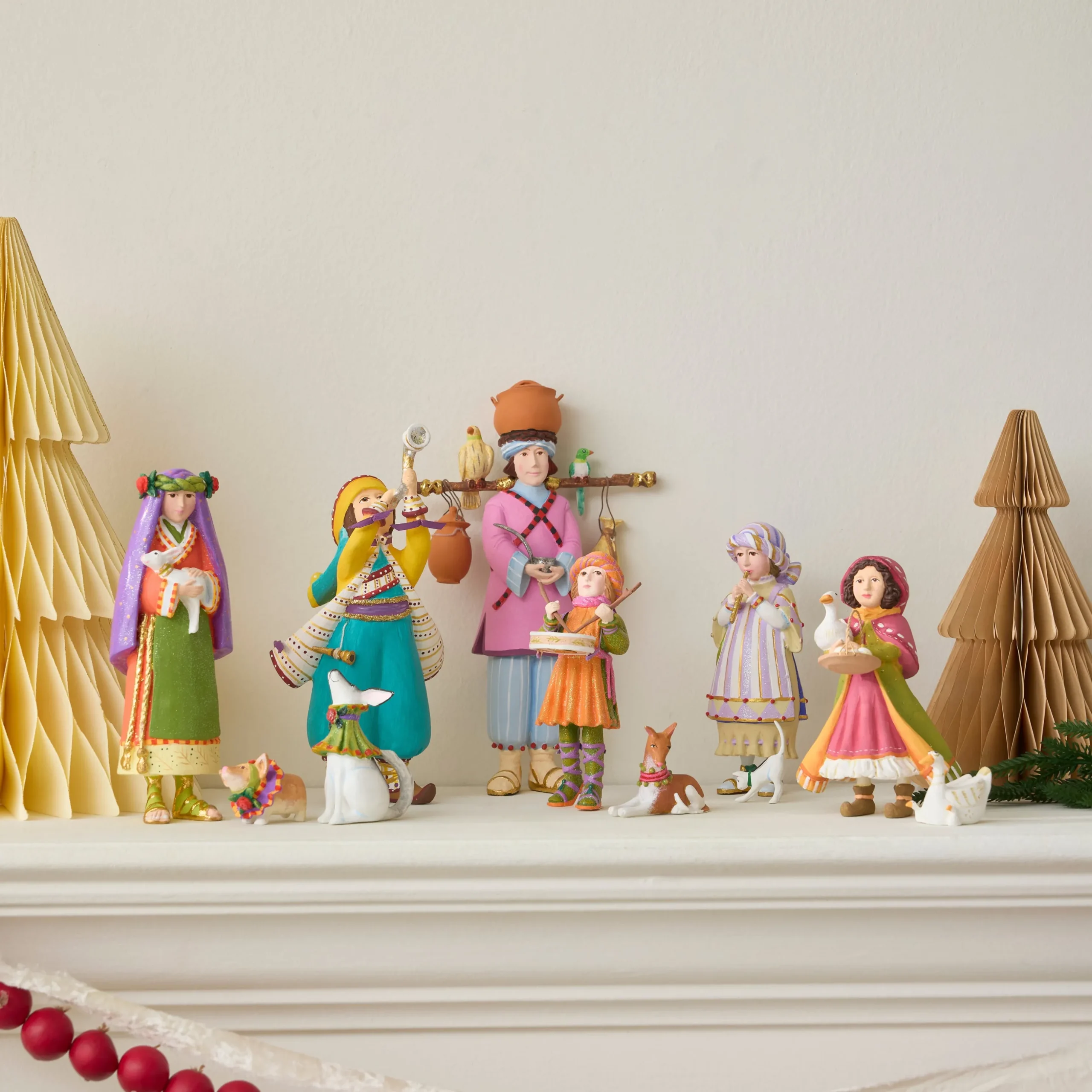 Patience Brewster Nativity Little Drummer Boy & Dog Figures