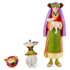Patience Brewster Nativity Shepherdess with Dog Figures