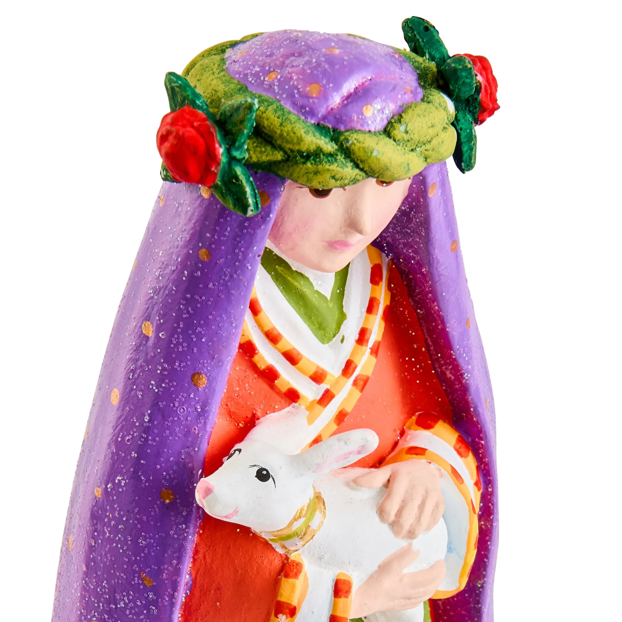 Patience Brewster Nativity Shepherdess with Dog Figures