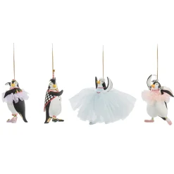 Patience Brewster Penguins En Pointe Ornaments, Set of 4
