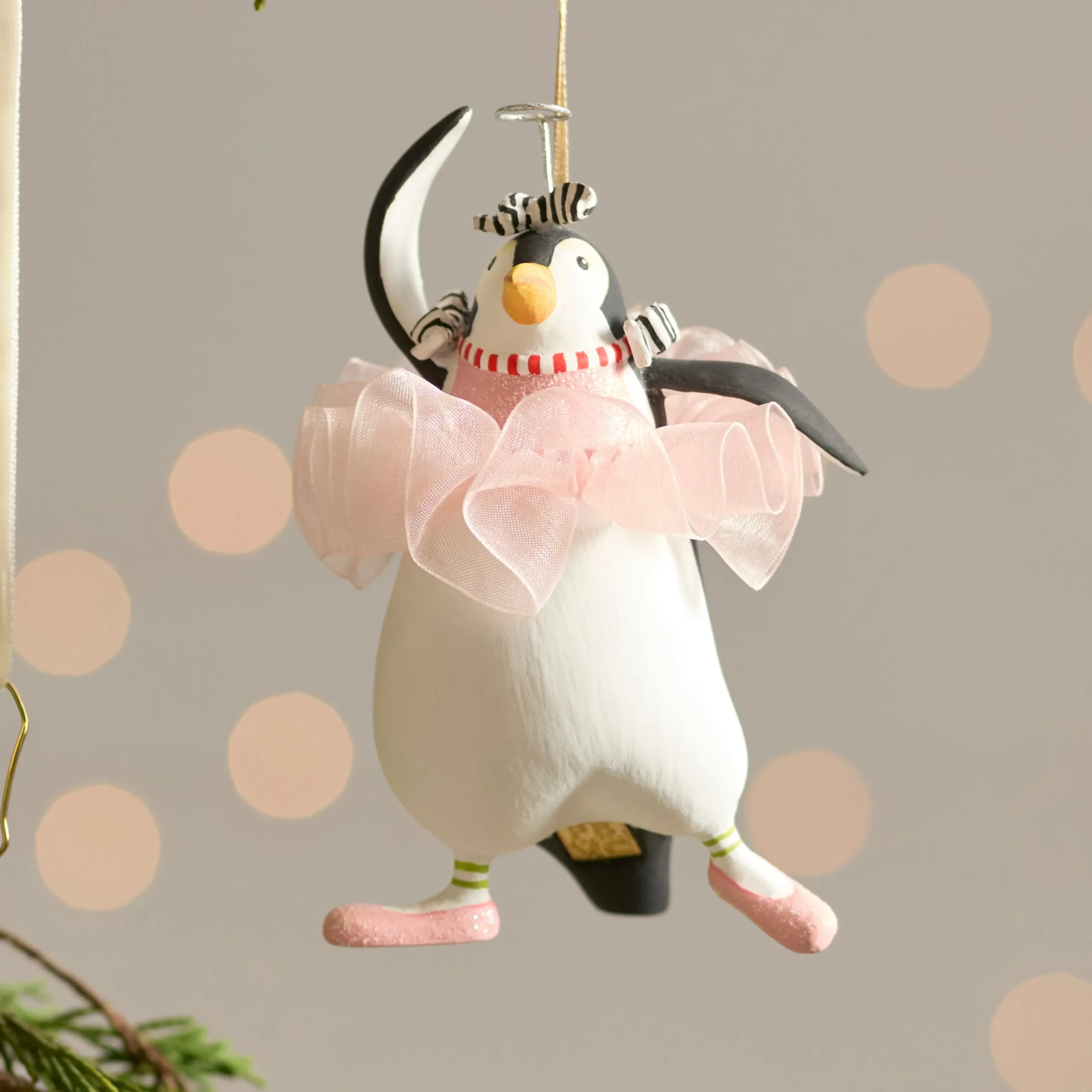 Patience Brewster Penguins En Pointe Ornaments, Set of 4