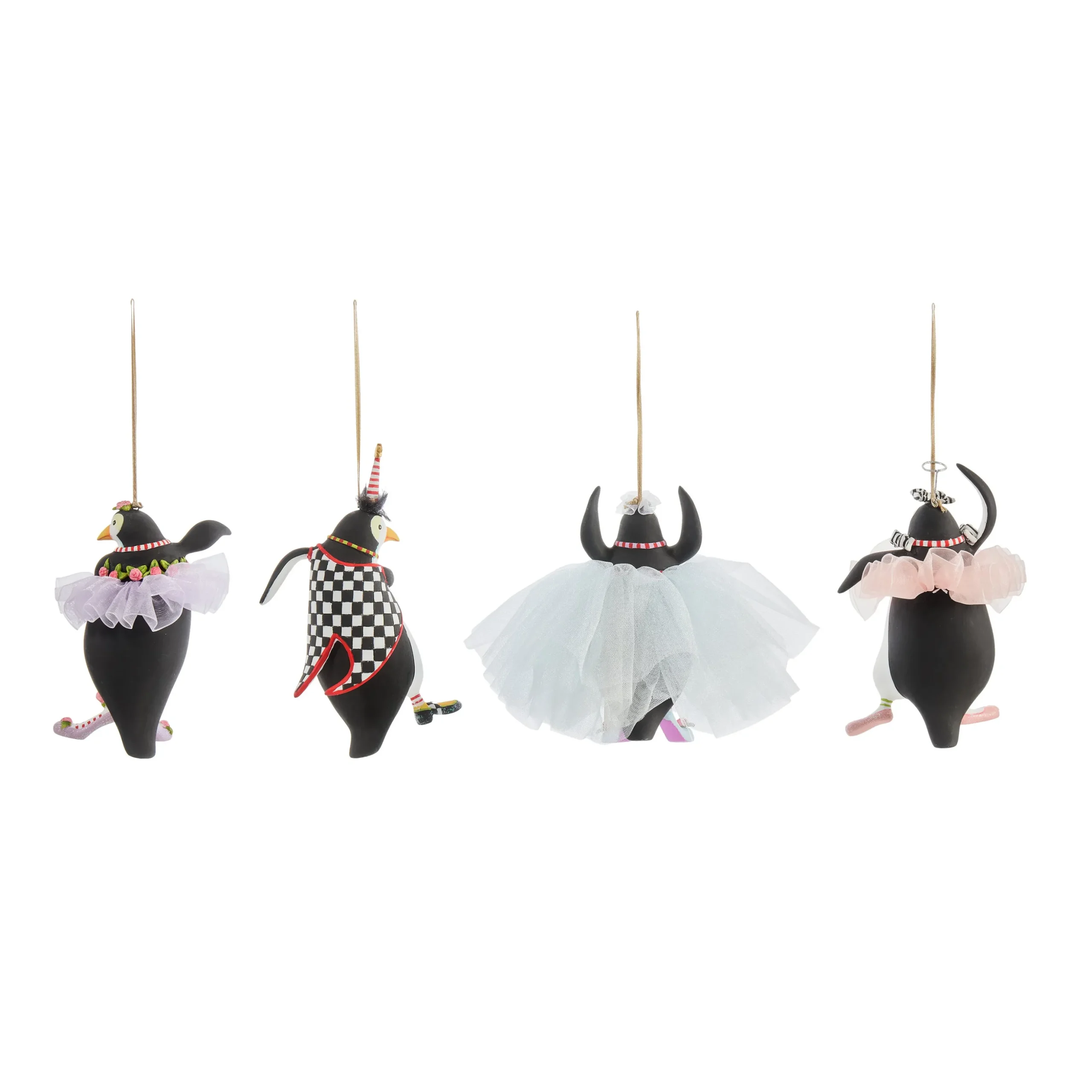 Patience Brewster Penguins En Pointe Ornaments, Set of 4