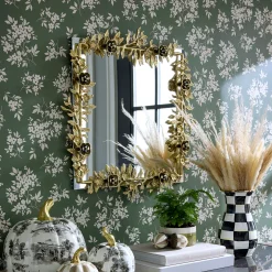 Petal Square Gold Wall Mirror
