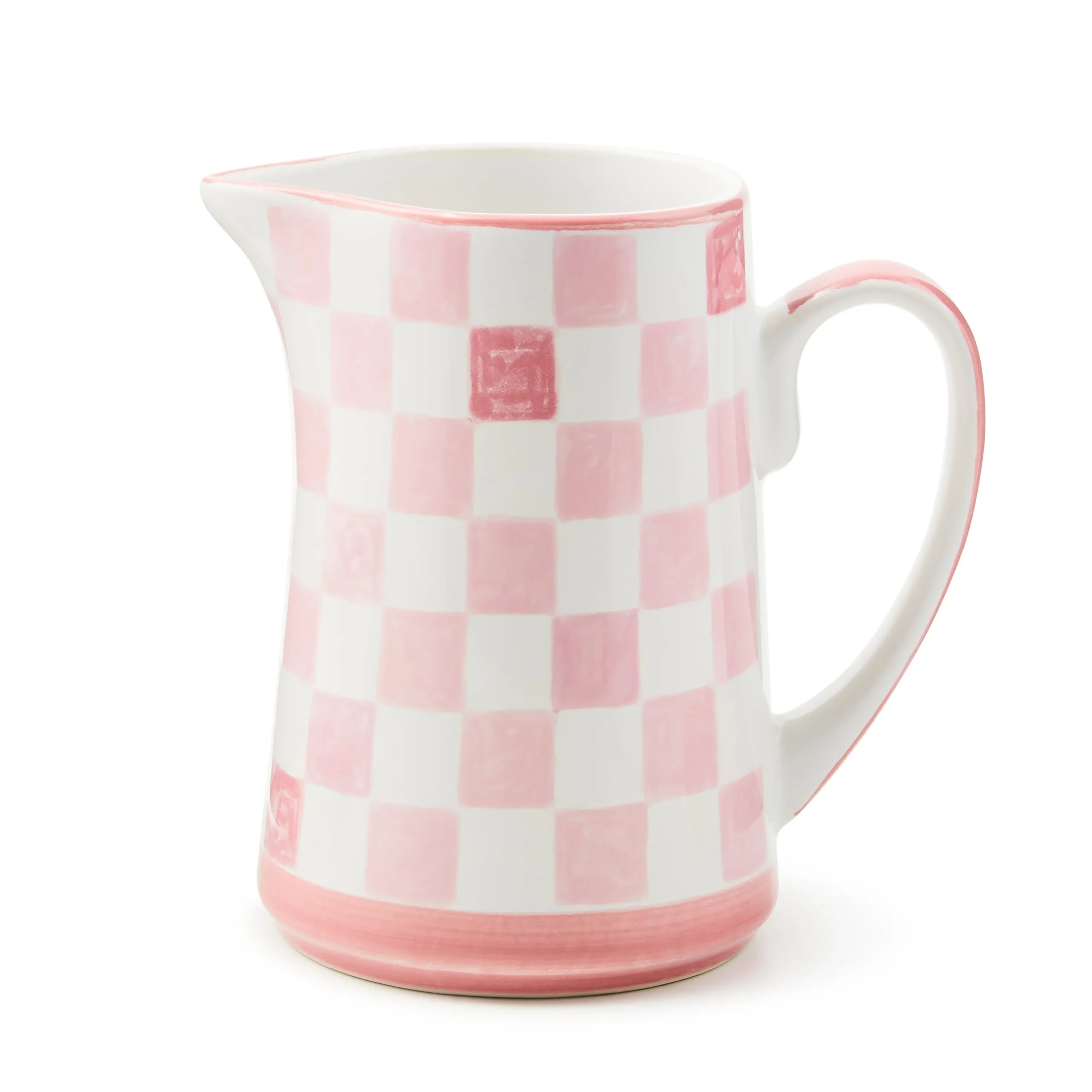Pink Check Pitcher