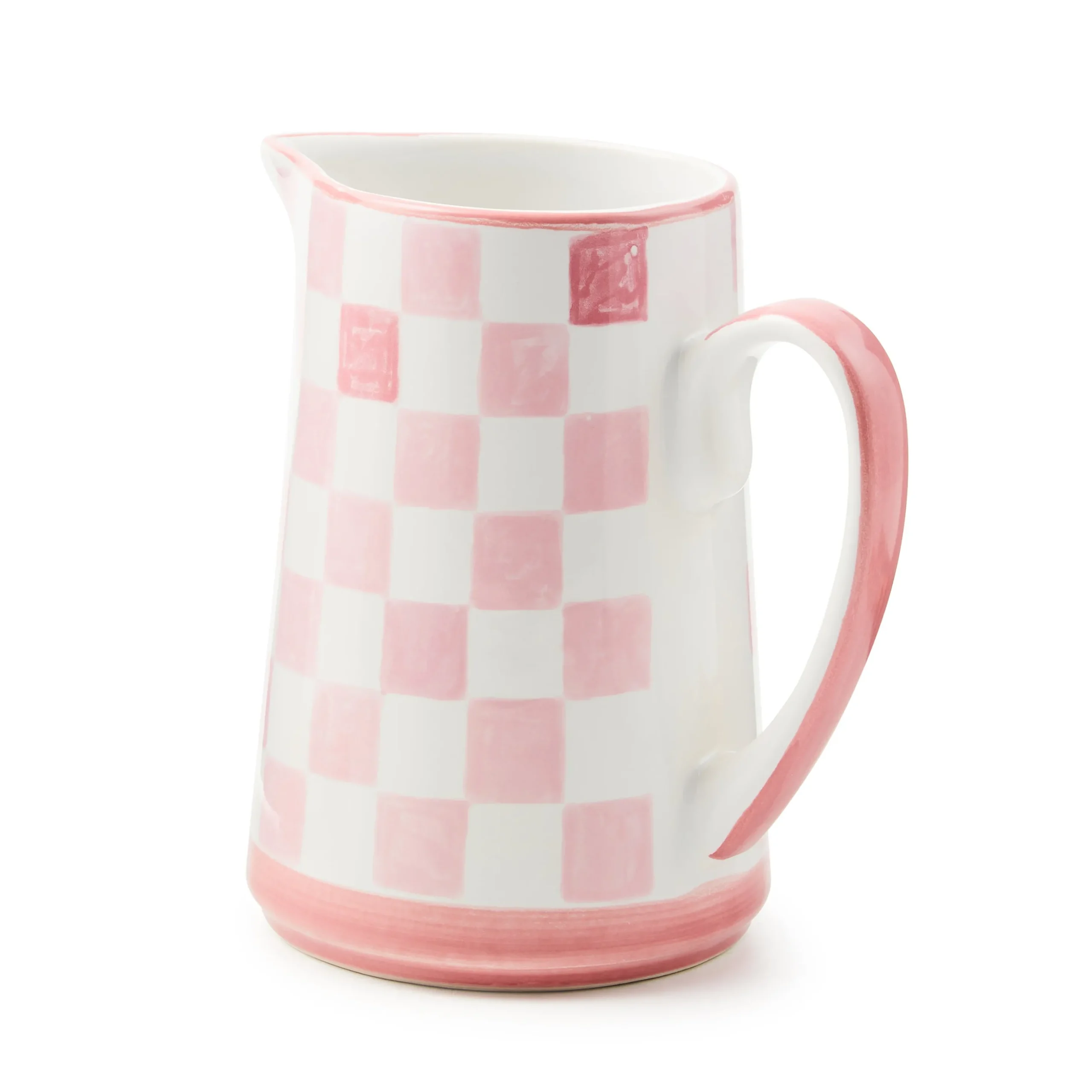 Pink Check Pitcher