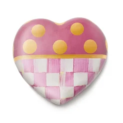 Pink Dotty Heart Ceramic Decor