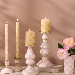 Pink Hearts 4" Pillar Candle