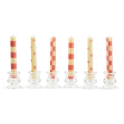 Pink Mini Dinner Candles, Set of 6