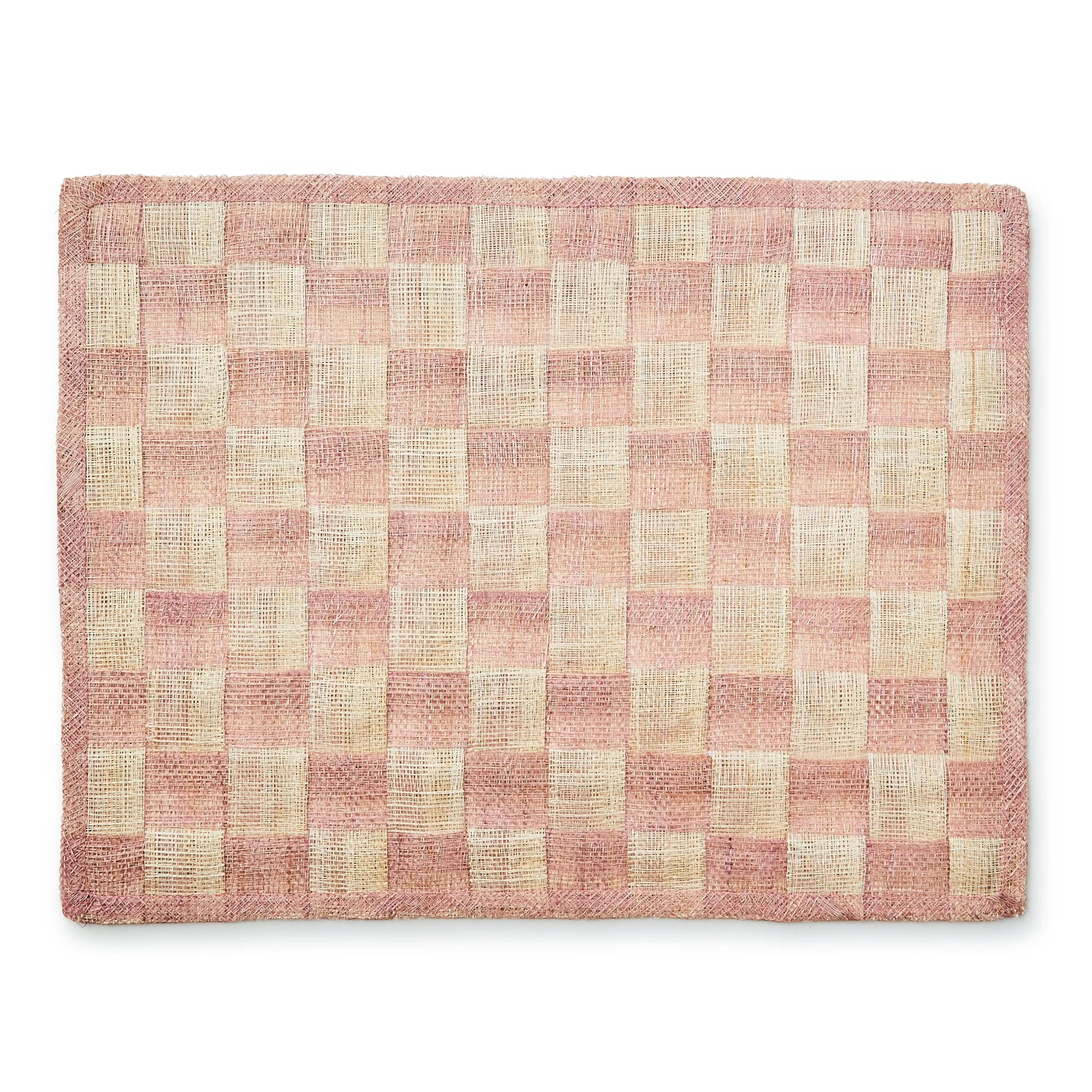 Pink Sinamay Placemats, Set of 4