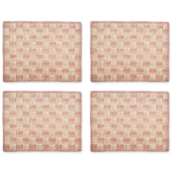 Pink Sinamay Placemats, Set of 4