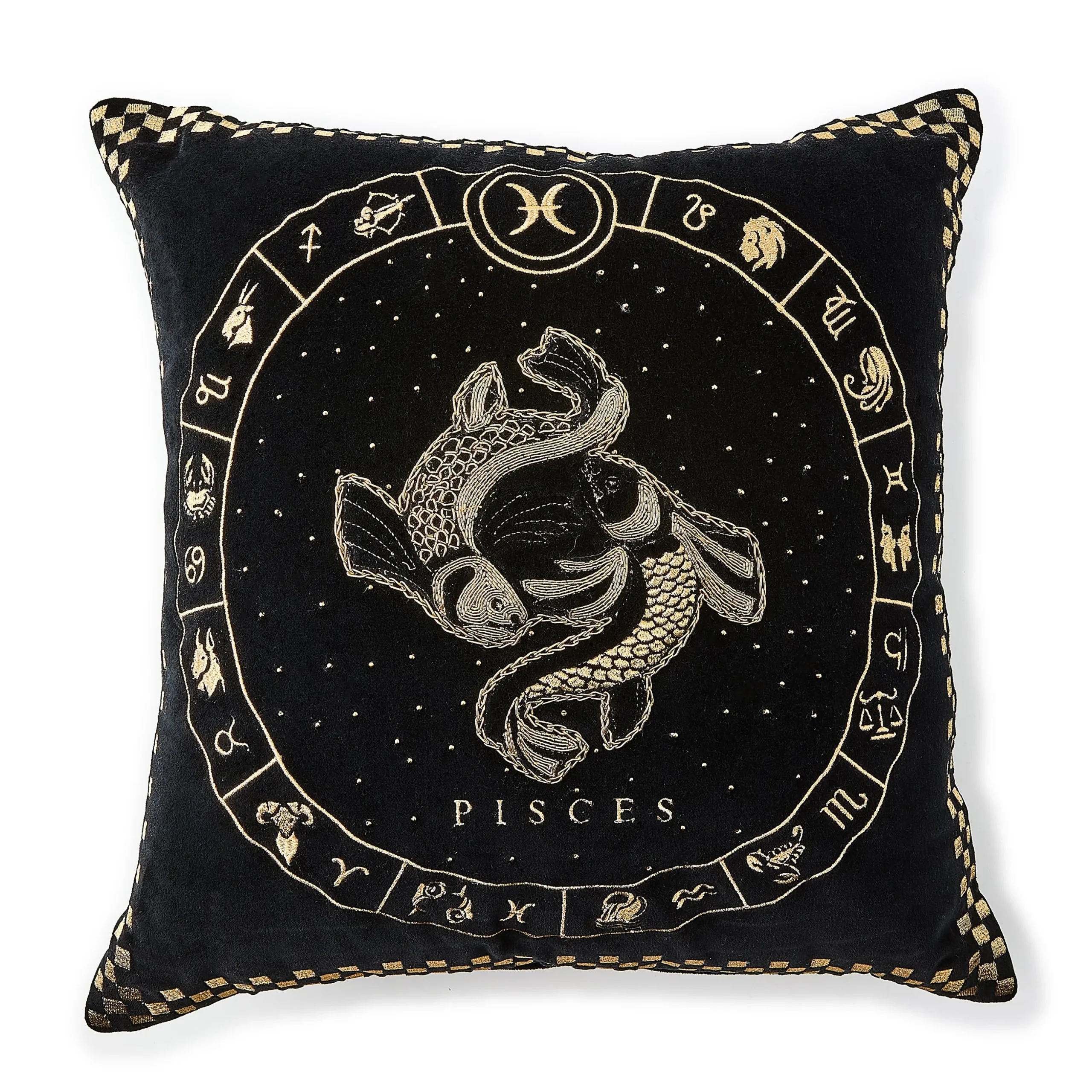 Pisces Zodiac Throw Pillow