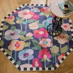 Posie Field 6' Foot Octagon Washable Rug