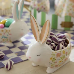 Posie Patch Ceramic Rabbit Candy Dishes, Set of 3