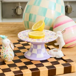 Posie Patch Mini Bunny Ceramic Pedestal Platter