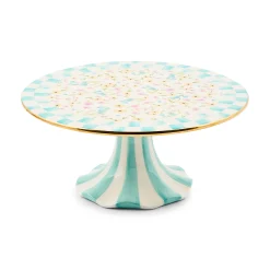 Posie Patch Small Ceramic Pedestal Platter