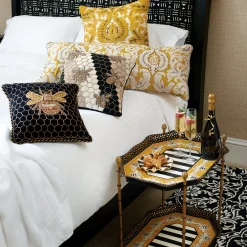 Queen Bee Black Throw Pillow