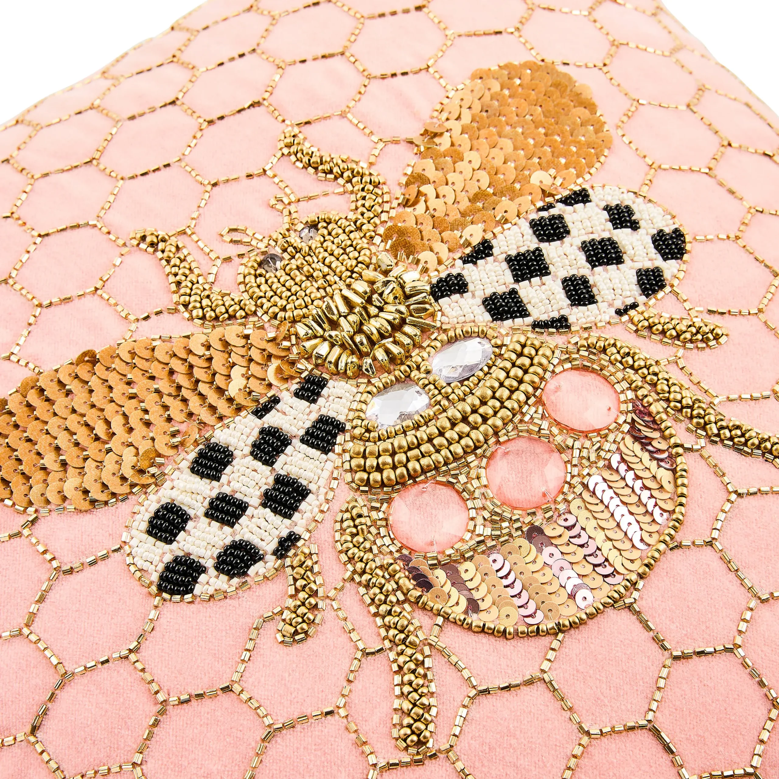 Queen Bee Pink Throw Pillow