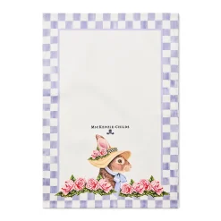 Rabbit with Bonnet Printed Dish Towel