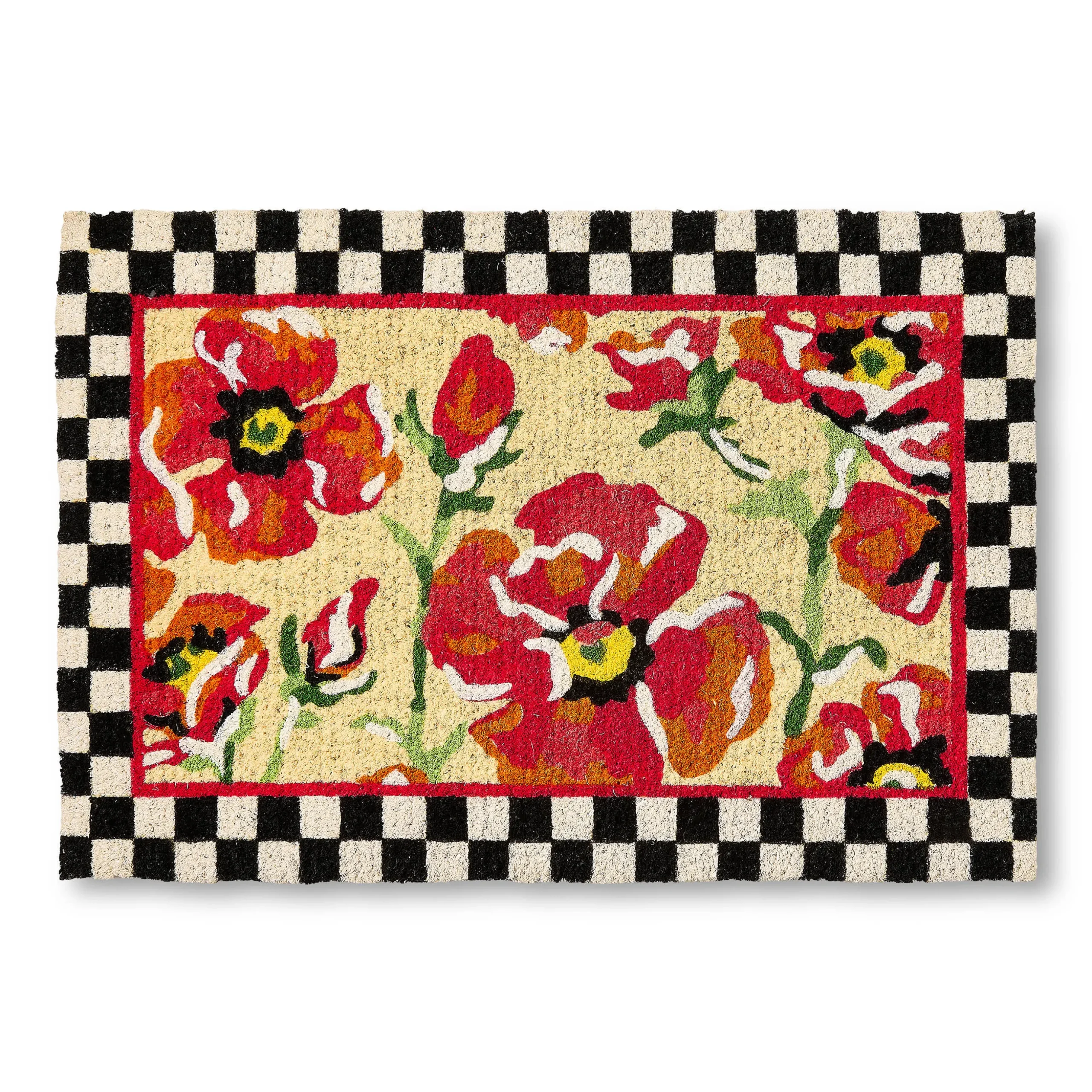 Red Poppies Entrance Mat