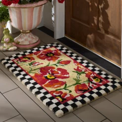 Red Poppies Entrance Mat
