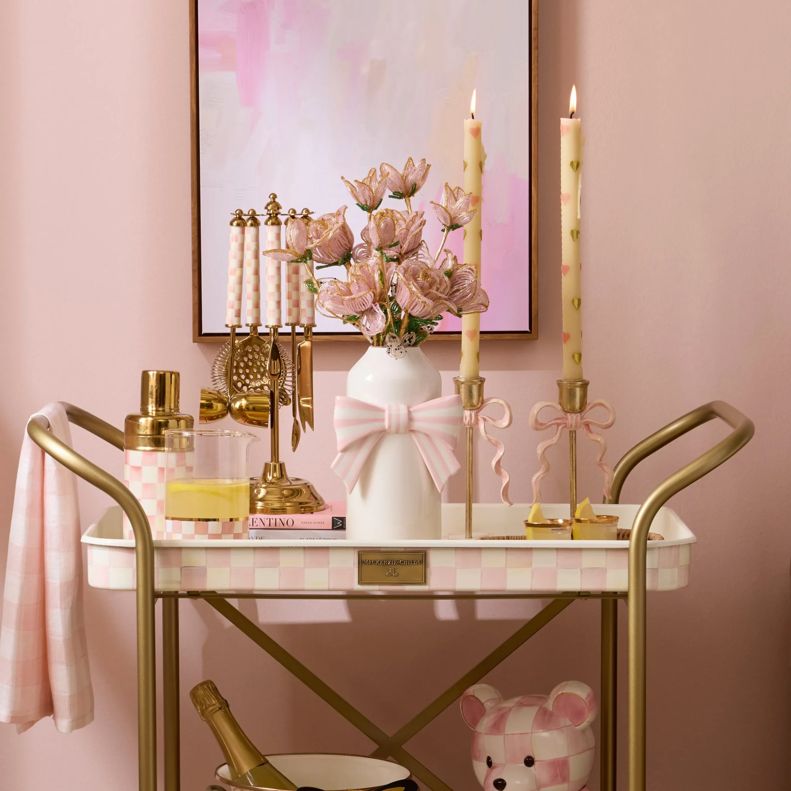 Rosy Bow Vase