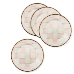 Rosy Check Appetizer Plates, Set of 4