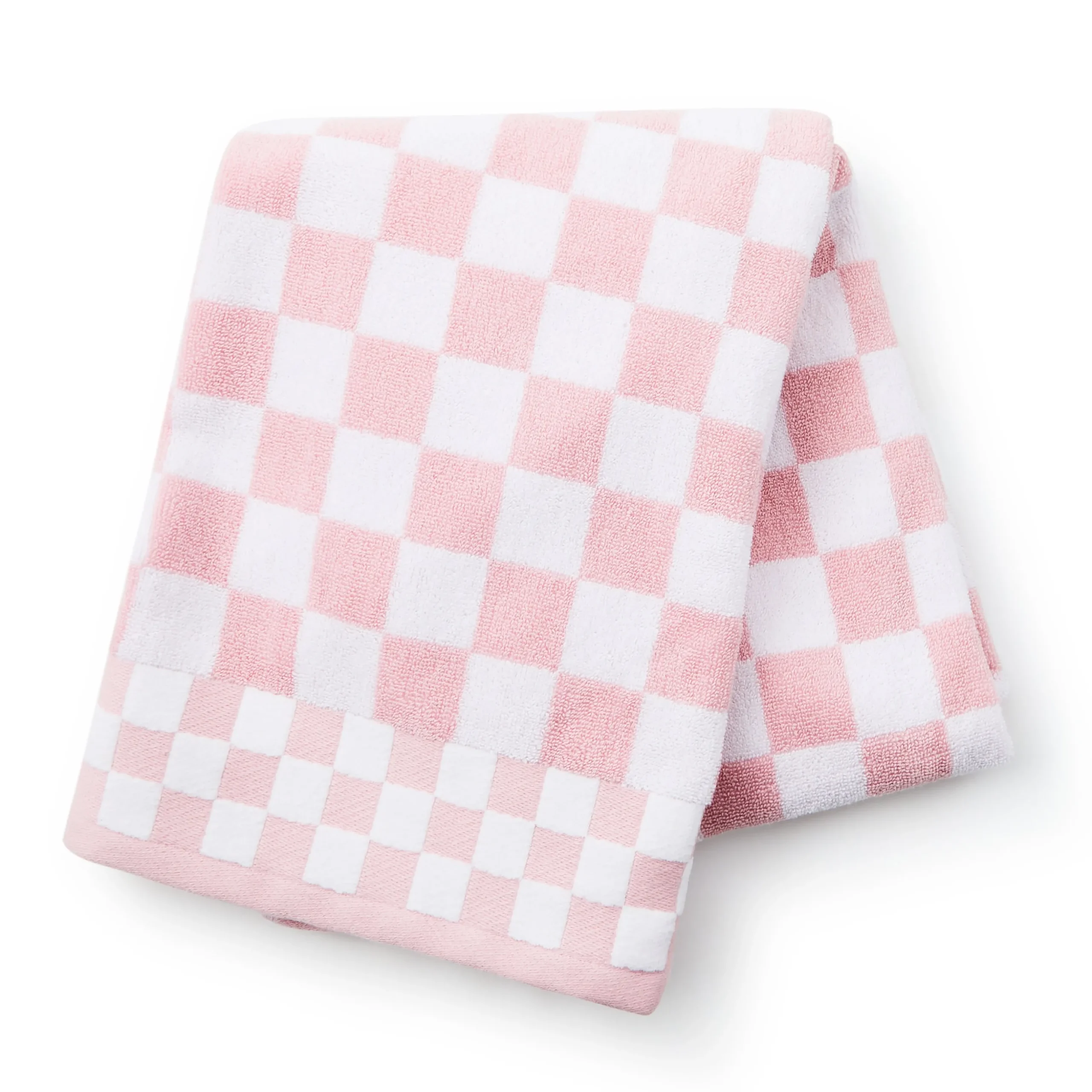 Rosy Check Bath Towel