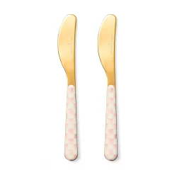Rosy Check Bistro Spreaders, Set of 2