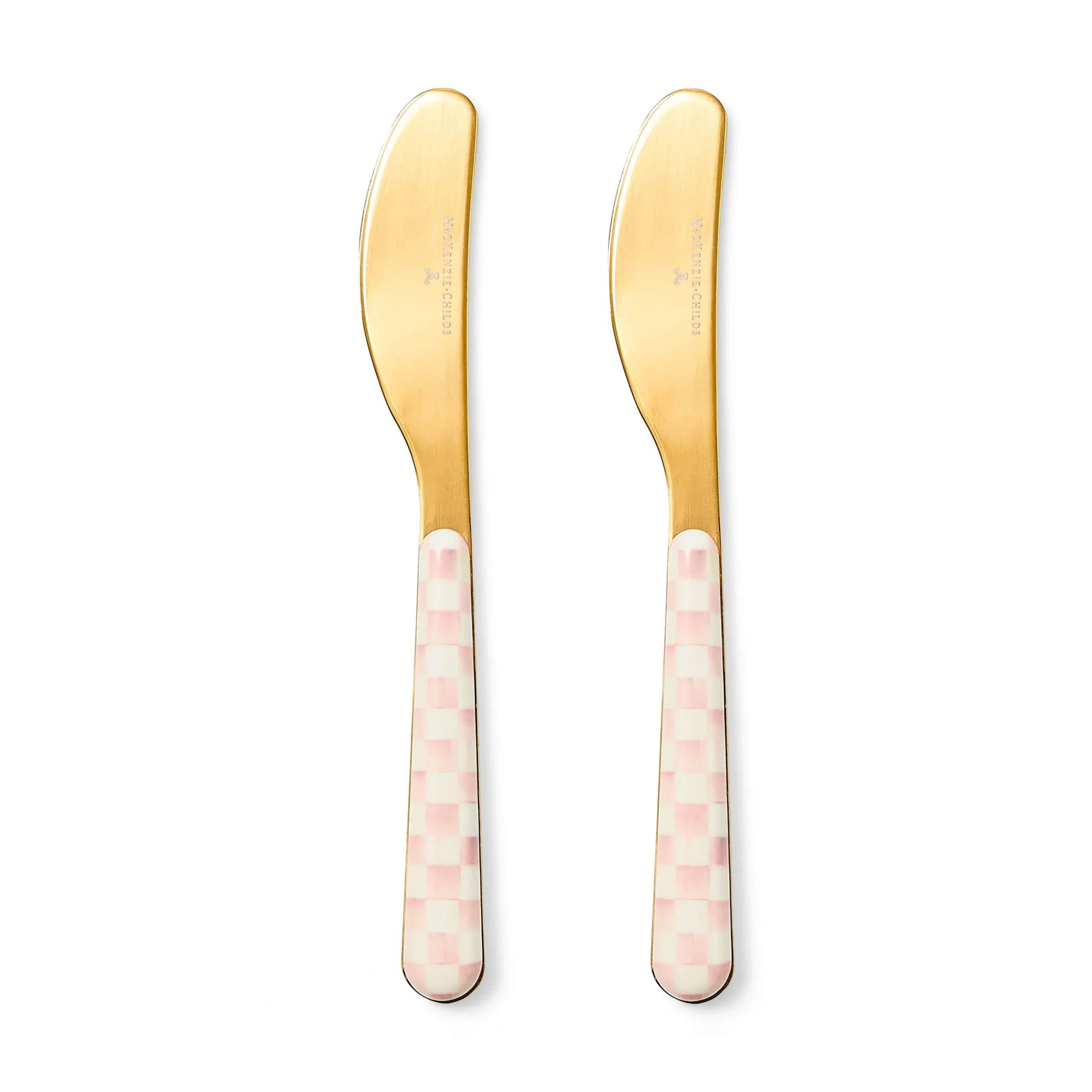 Rosy Check Bistro Spreaders, Set of 2