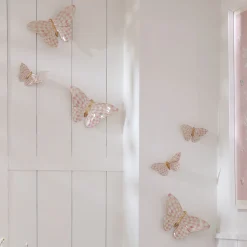 Rosy Check Butterfly Wall Decor