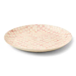 Rosy Check Capiz Decorative Bowl