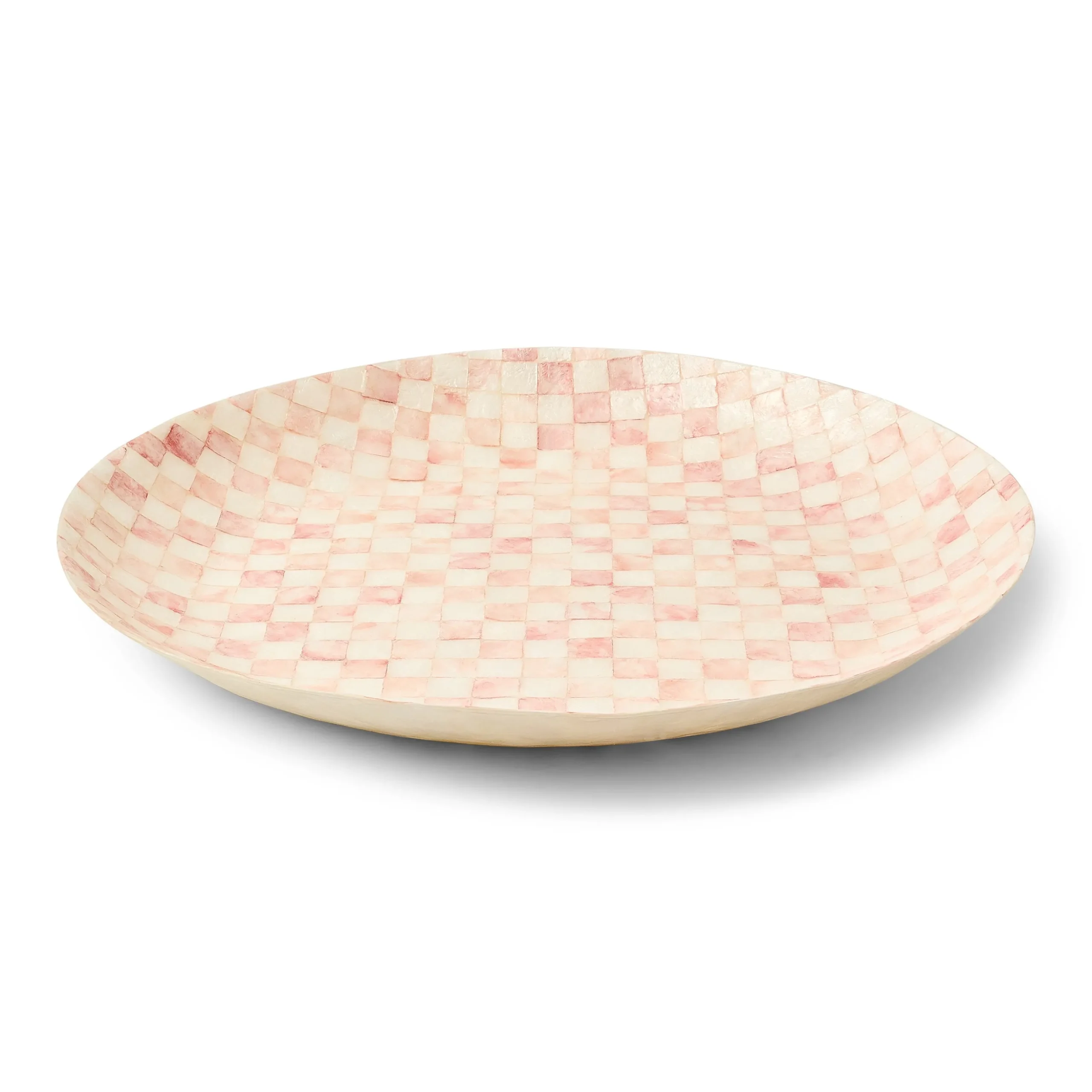 Rosy Check Capiz Decorative Bowl