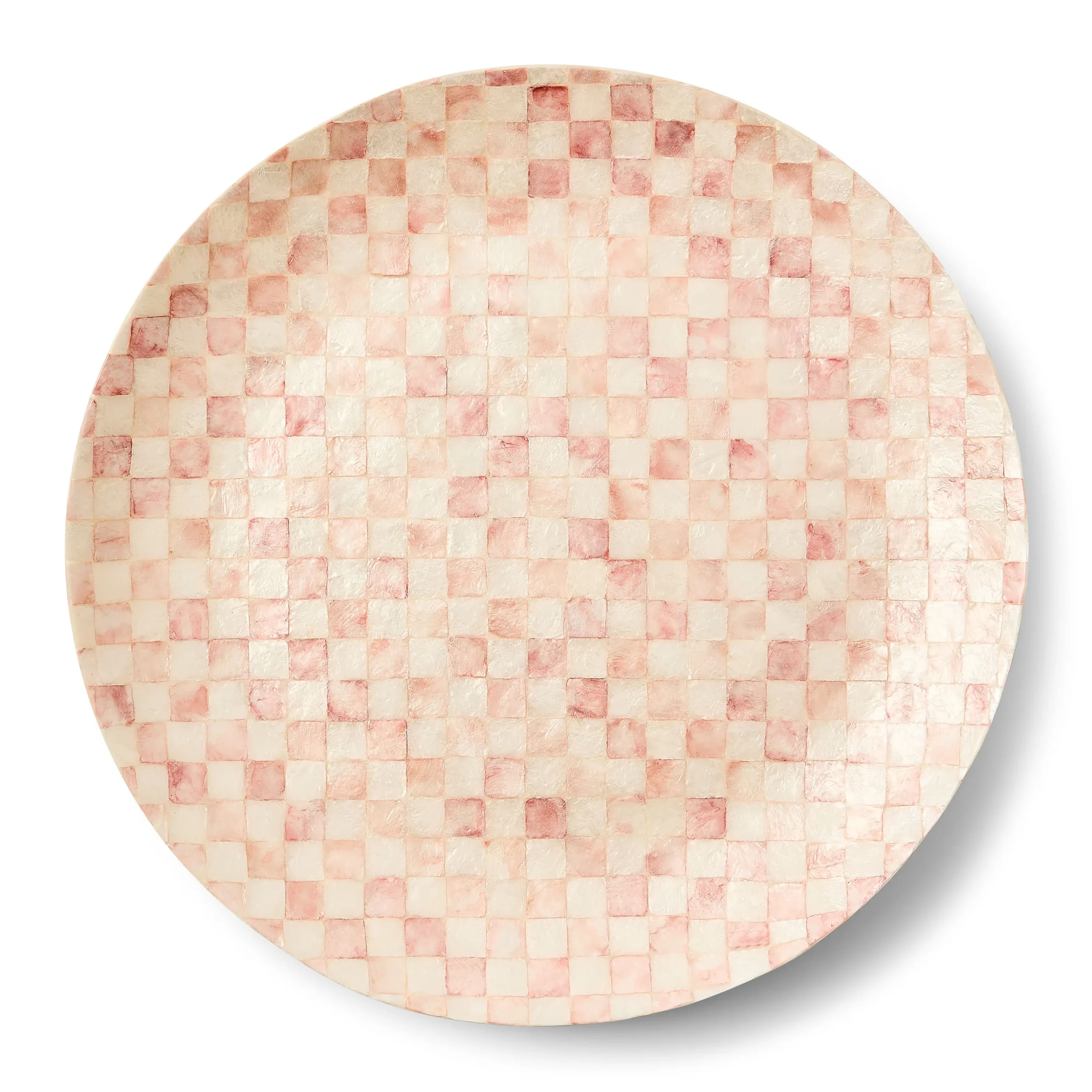 Rosy Check Capiz Decorative Bowl