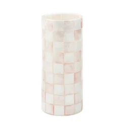 Rosy Check Capiz Small Vase