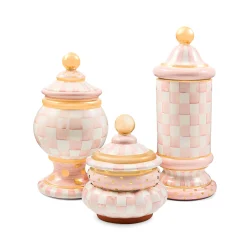 Rosy Check Ceramic Column Canister