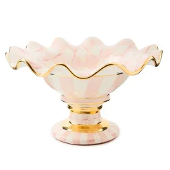 Rosy Check Ceramic Compote