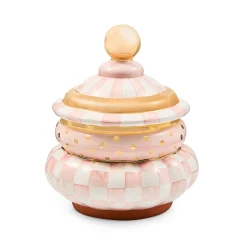 Rosy Check Ceramic Groovy Canister