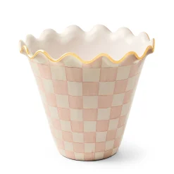 Rosy Check Ceramic Jumbo Garden Pot