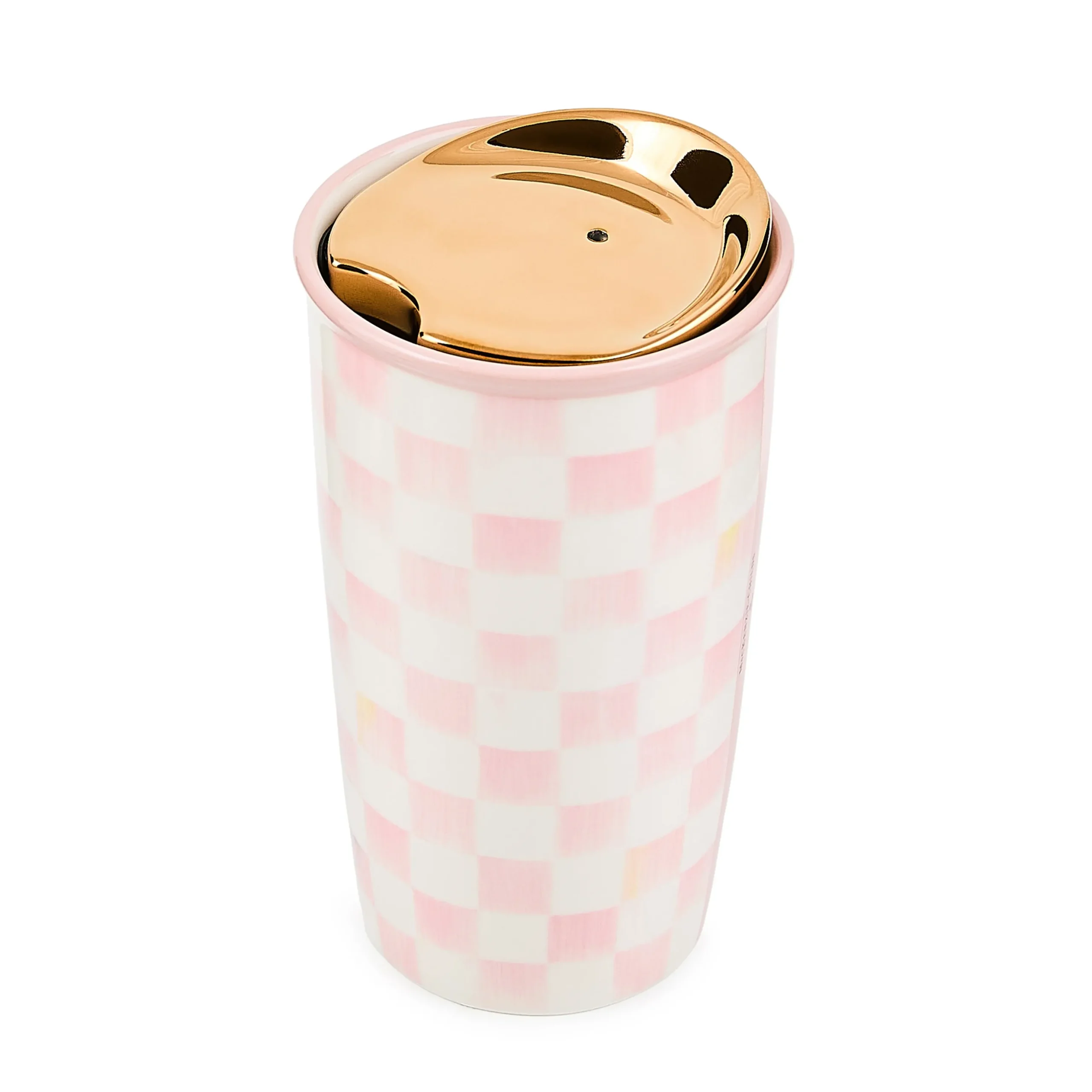 Rosy Check Ceramic Travel Cup