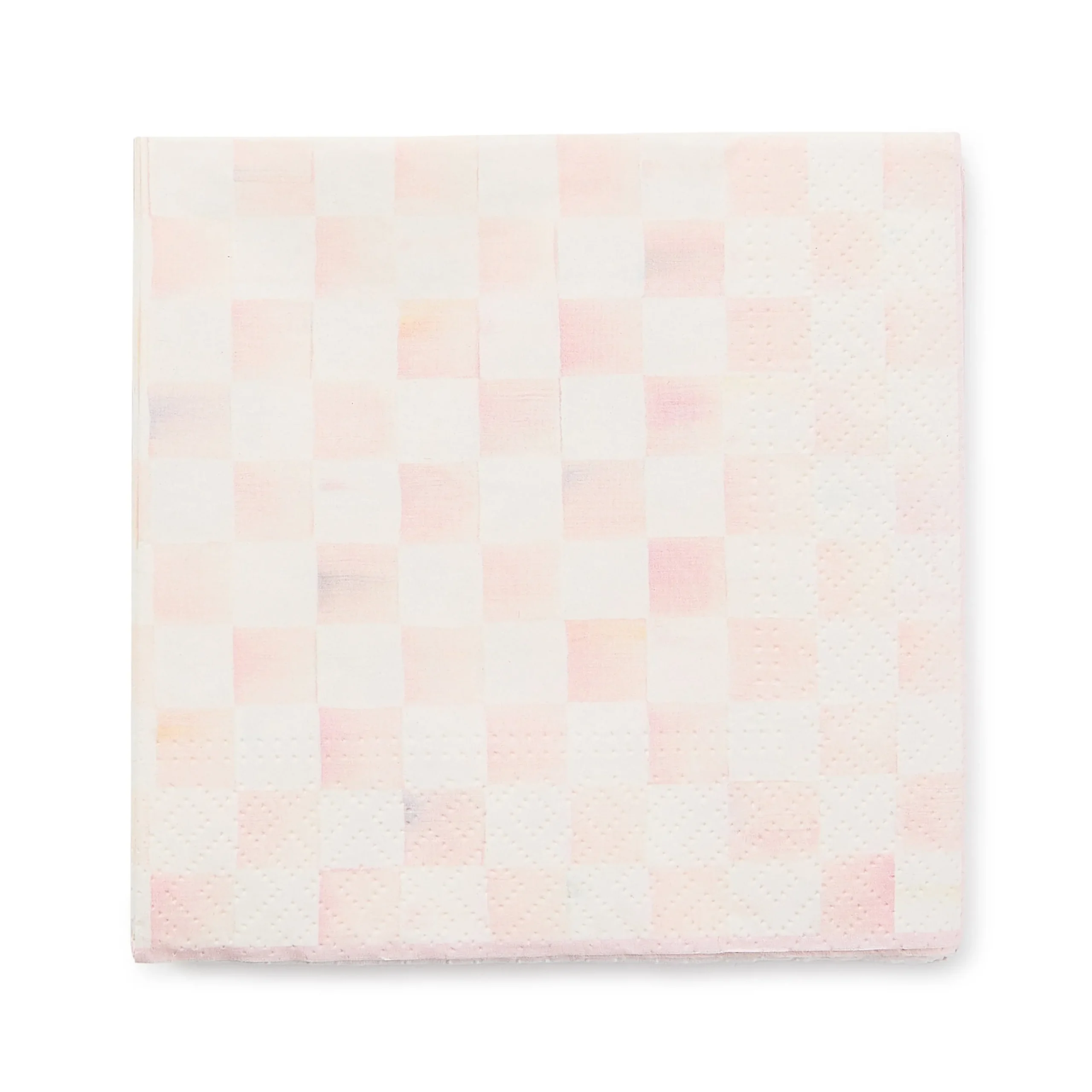 Rosy Check Cocktail Paper Napkins