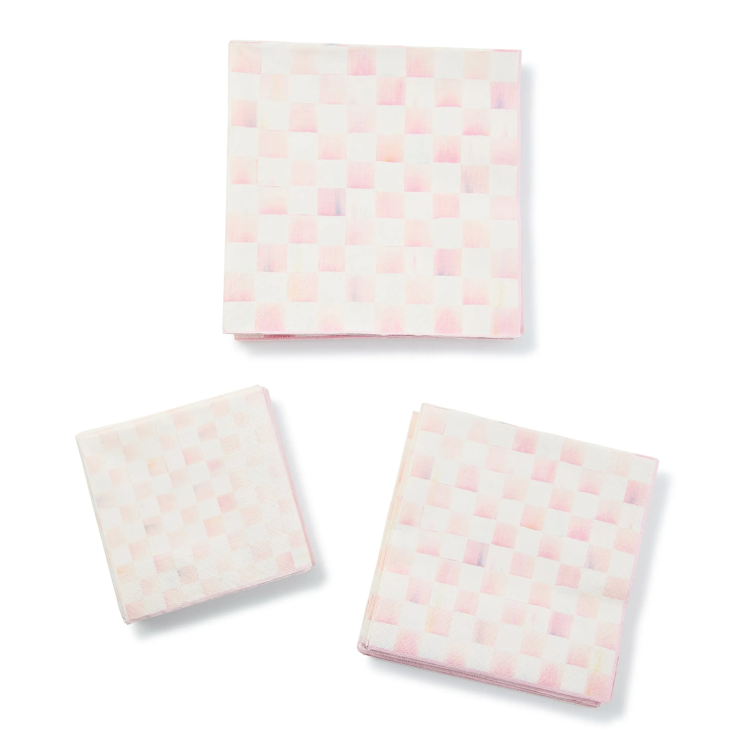 Rosy Check Cocktail Paper Napkins