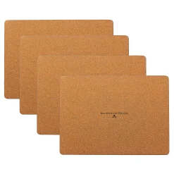 Rosy Check Cork Back Placemats, Set of 4