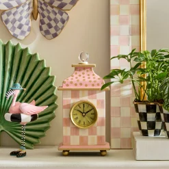 Rosy Check Desk Clock