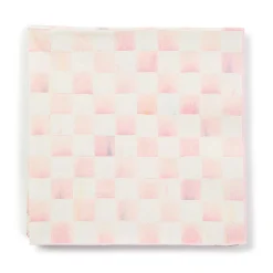 Rosy Check Dinner Paper Napkins
