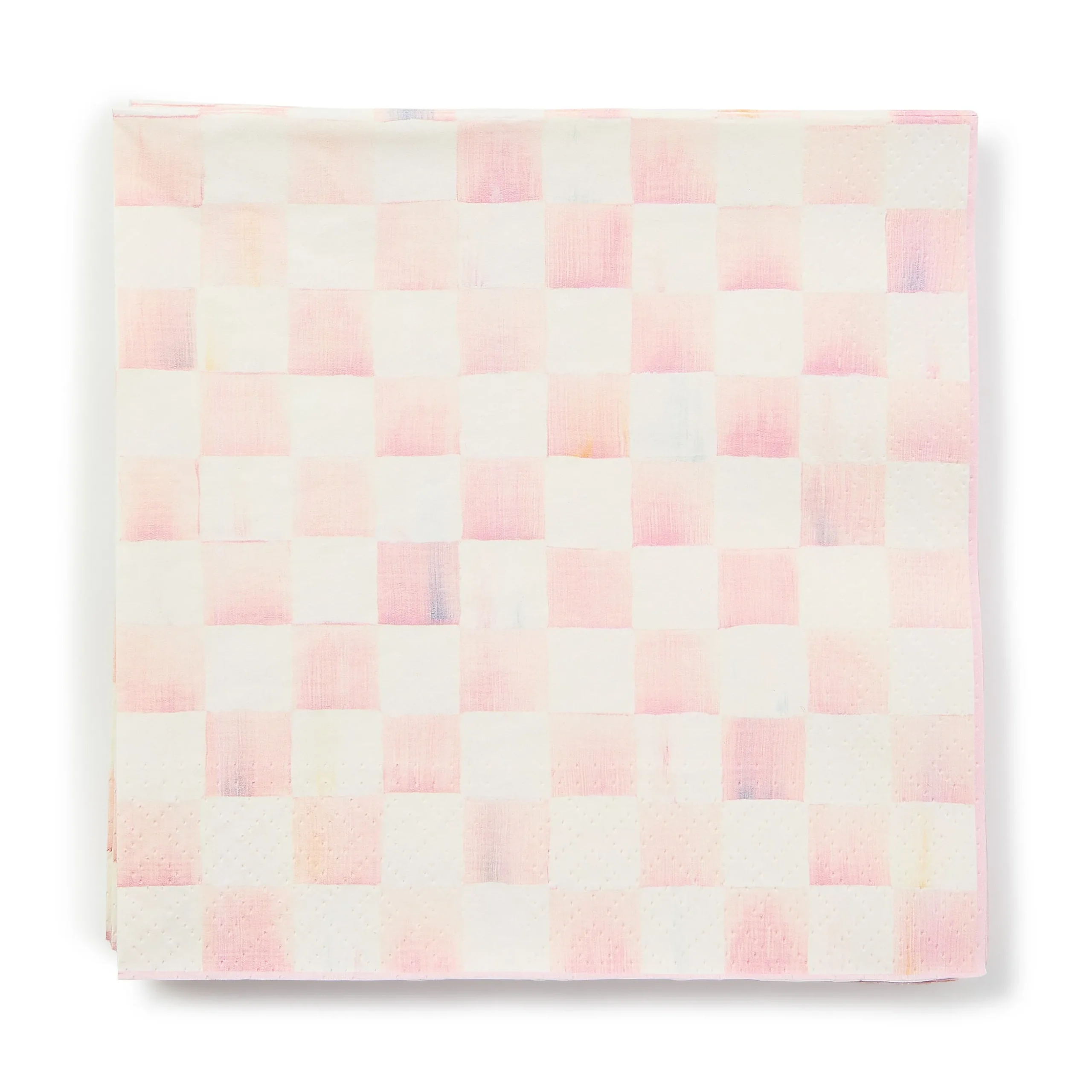 Rosy Check Dinner Paper Napkins
