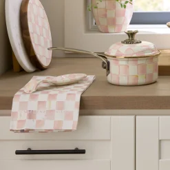 Rosy Check Dish Towel