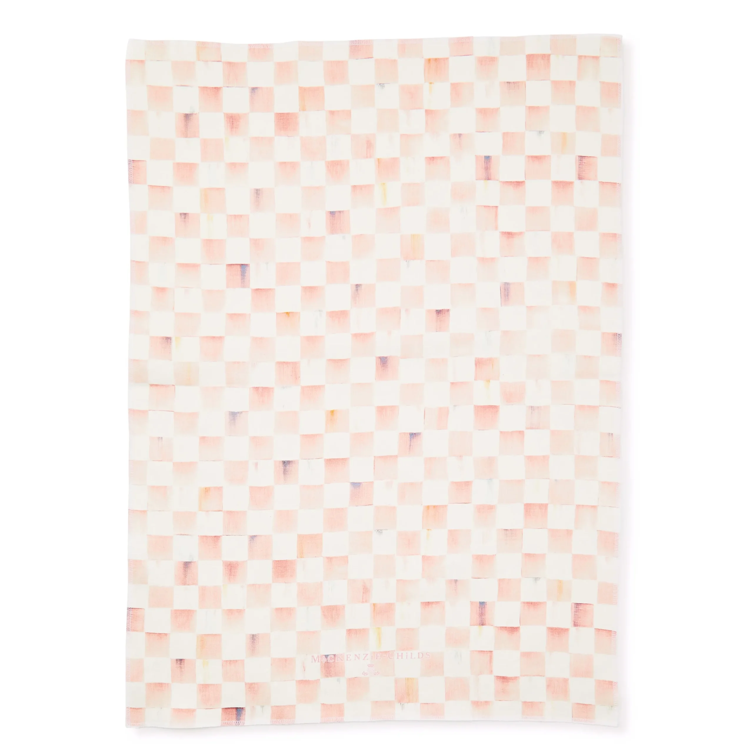 Rosy Check Dish Towel